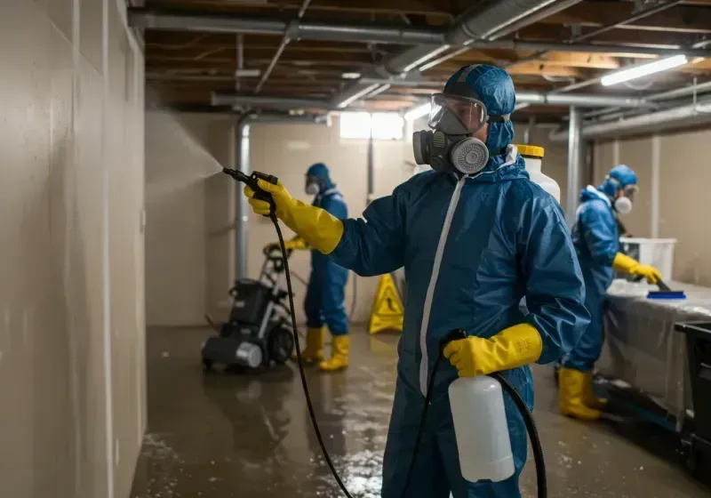 Basement Sanitization and Antimicrobial Treatment process in West Modesto, CA